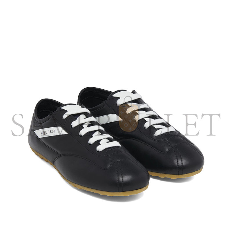 ALEXANDER MCQUEEN BOXE LOW-TOP LEATHER SNEAKERS 862794WIAJ81550